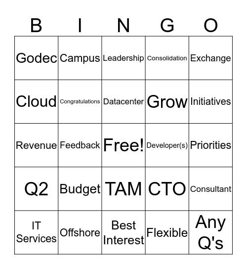 ALL Hands - 8/4/17 TAKE 2 Bingo Card