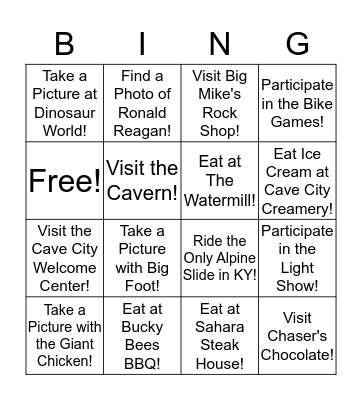 Gold Wing Riders BINGO! Bingo Card