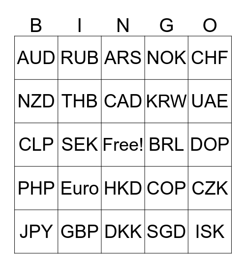 International Ops Bingo   Bingo Card