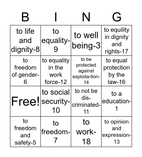 The Right Bingo Card
