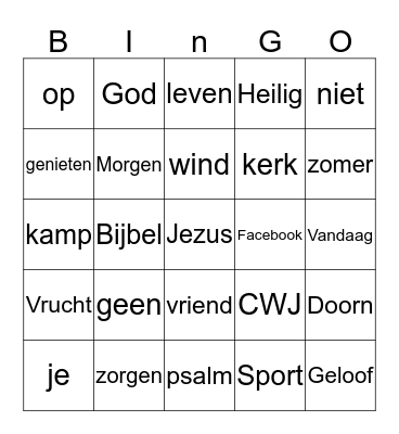 Bingo Card