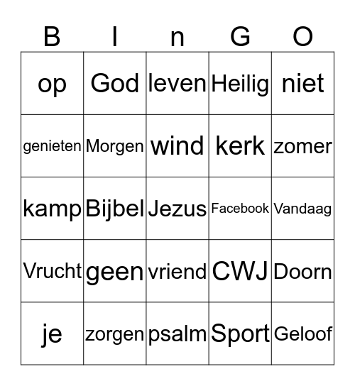 Bingo Card