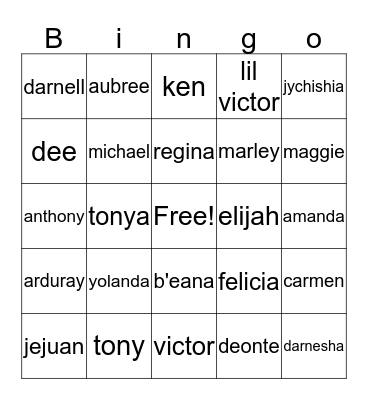 FAMILY BINGO Card