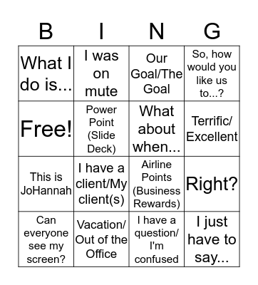 CS Call 8/4/17 Bingo Card