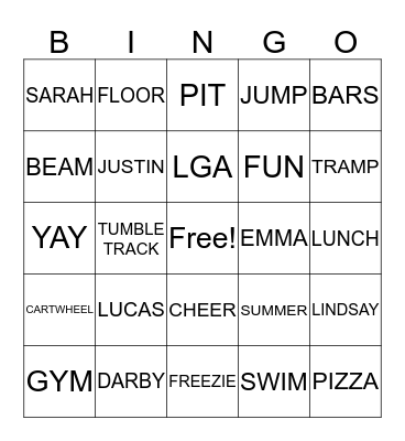 LGA BINGO Card