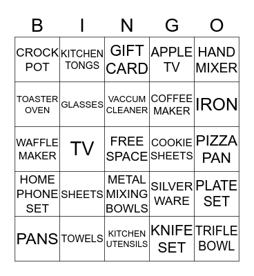 BRIDES BINGO Card