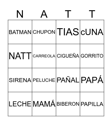 BABY SHOWER Bingo Card