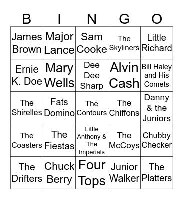 Bingo For Oldies Like Us Bingo Card