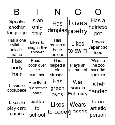 Proper Bingo Card