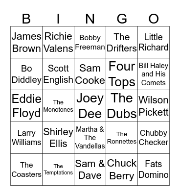 Bingo For Oldies Like Us Bingo Card