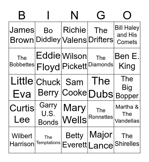 Bingo For Oldies Like Us Bingo Card