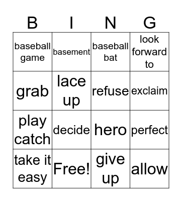 Jackie's Gift Bingo Card