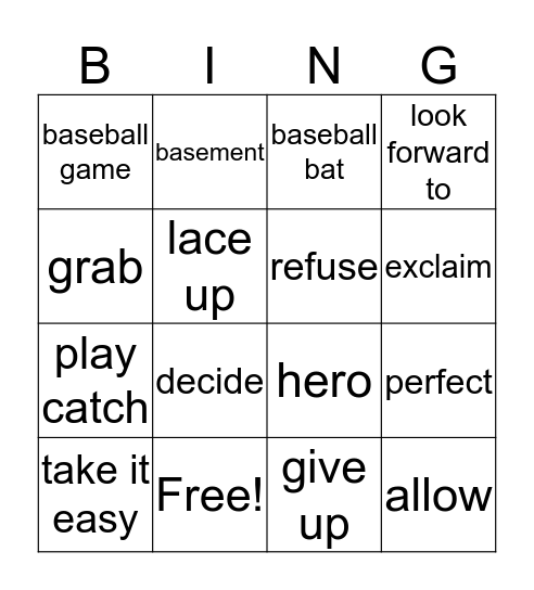 Jackie's Gift Bingo Card