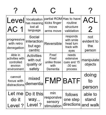 Culture Change  Bingo Card