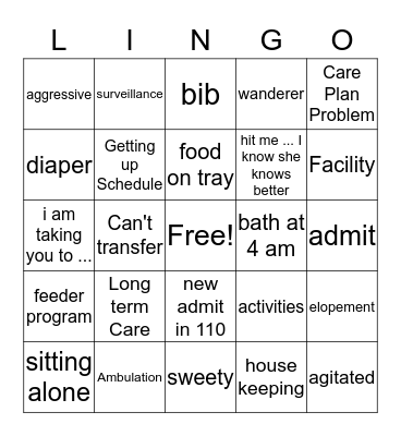 What did we call it? Bingo Card