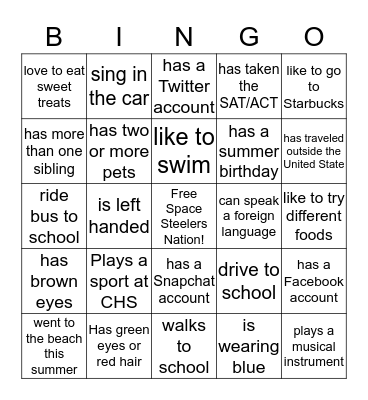 BINGO Card