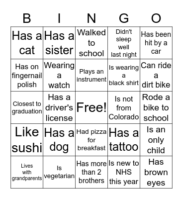 Bingo Card
