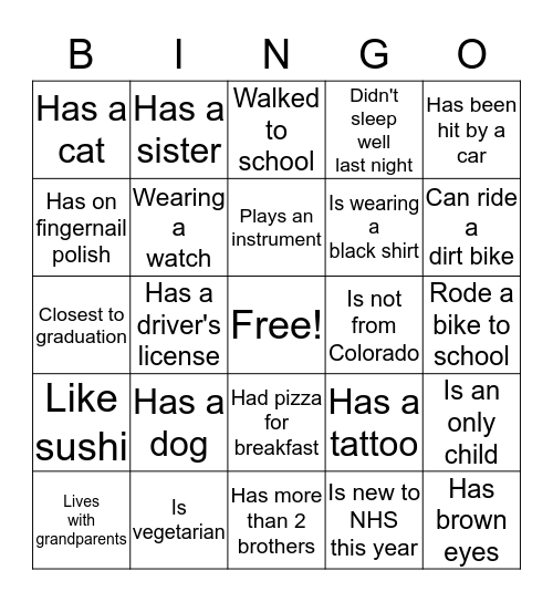 Bingo Card