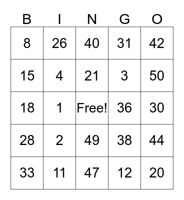 BEACH BINGO!!! Bingo Card