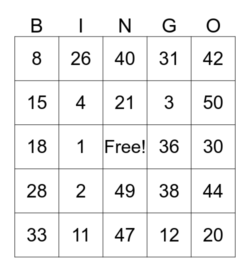 BEACH BINGO!!! Bingo Card