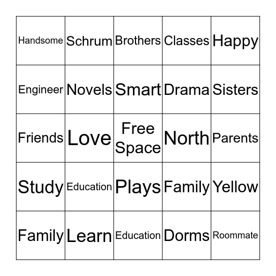 Shaquille's Bingo Card