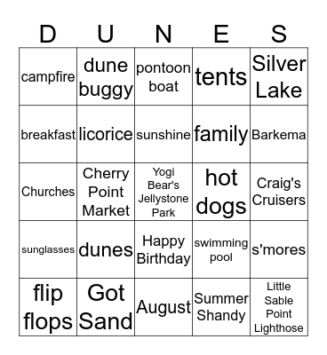 BROEKHUIS BIRTHDAY BASH Bingo Card