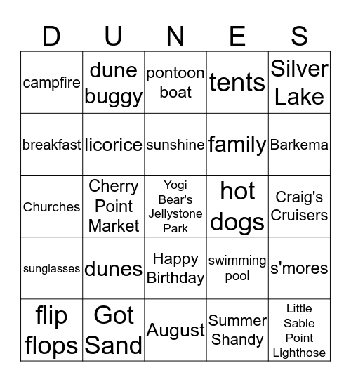 BROEKHUIS BIRTHDAY BASH Bingo Card