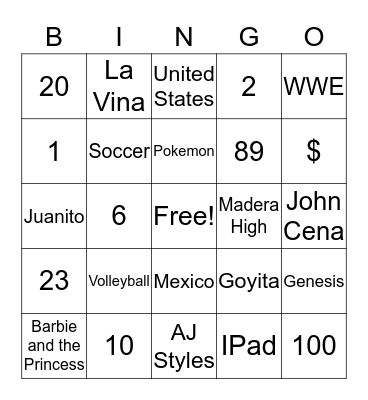 Bingo Card