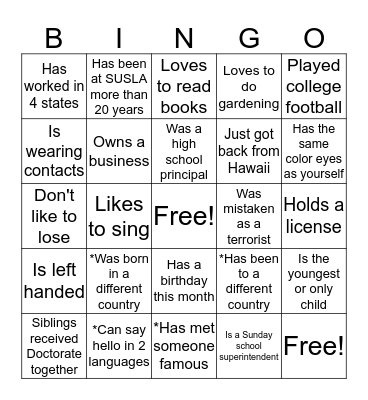 Academic Administrators Training Workshop Bingo Card