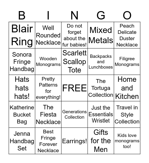 Initial Outfitters Fall I Winter Bingo <3 Bingo Card