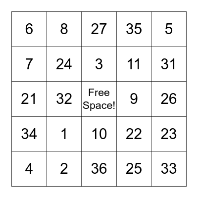 Bingo Card