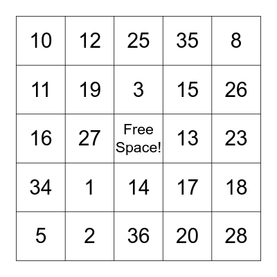 Bingo Card