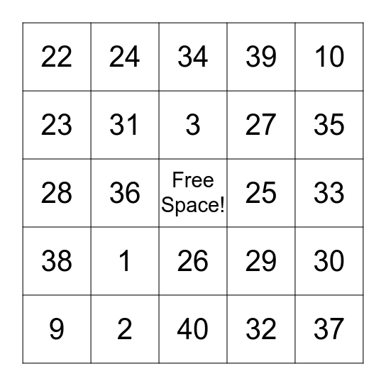 Bingo Card