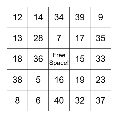 Bingo Card