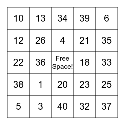 Bingo Card