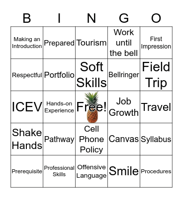 Travel & Tourism First Day BINGO! Bingo Card