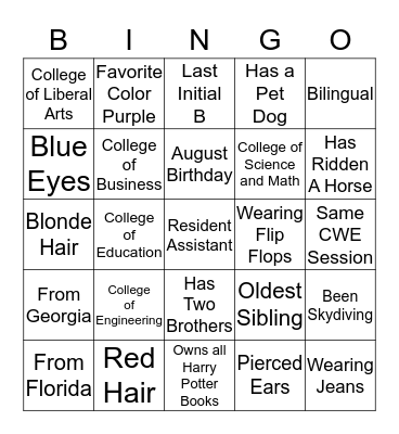 Broun Bingo Card