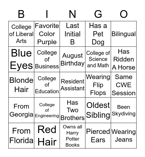 Broun Bingo Card