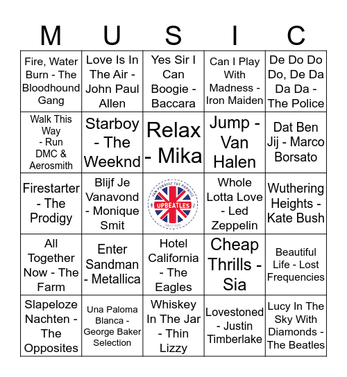 212 Bingo Card