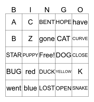 Counselor Bingo Card