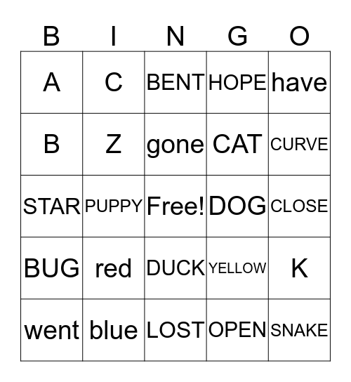 Counselor Bingo Card