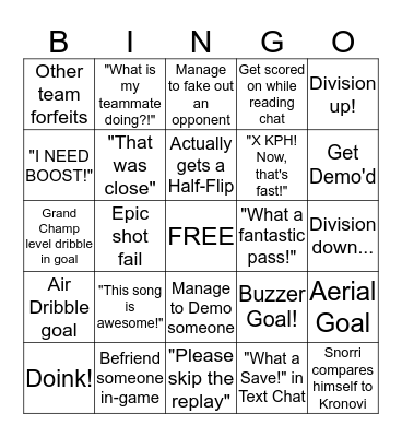 Djentle Bingo Card