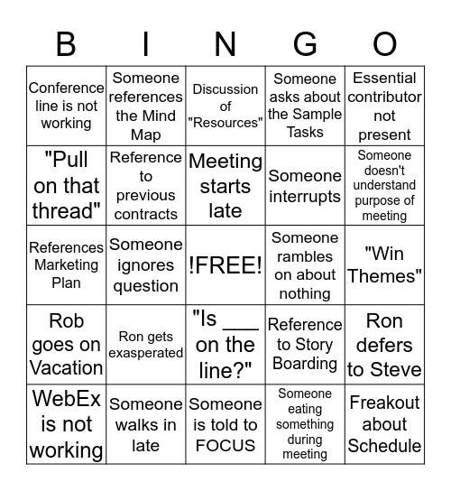 IAC MAC MEETING BINGO Card