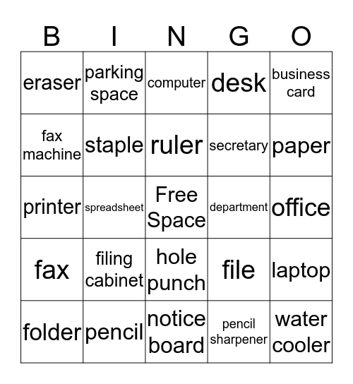 Office Bingo Card