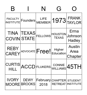 TABPHE Bingo Card