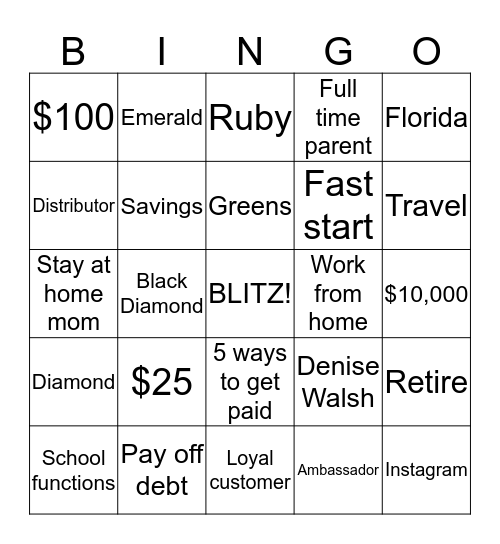 Freedom Bingo Card