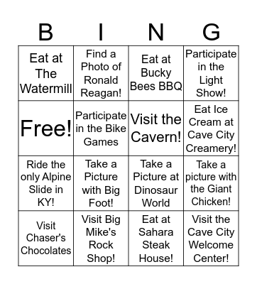 Gold Wing Riders BINGO! Bingo Card