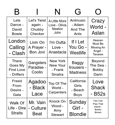 HAPPY NEW YEAR Bingo Card