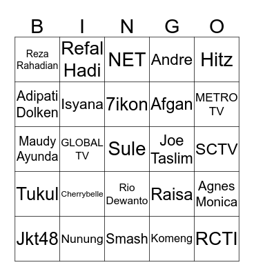 BINGONYA MILÉ Bingo Card