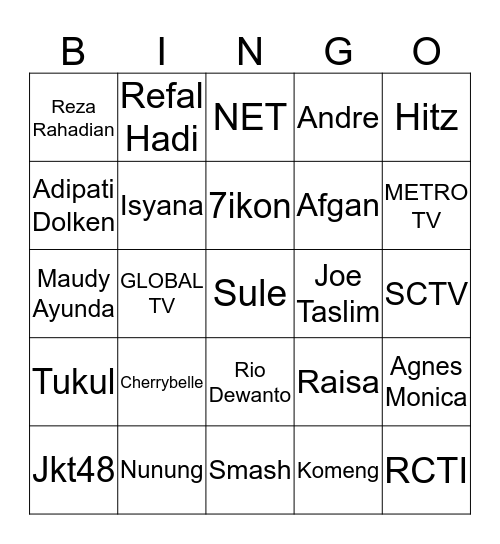 BINGONYA MILÉ Bingo Card